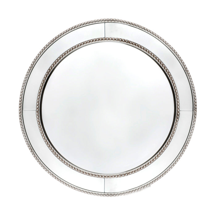 Zeta Wall Mirror - Round Antique Silver