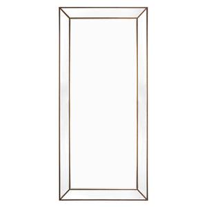 Zeta Floor Mirror - Antique Gold