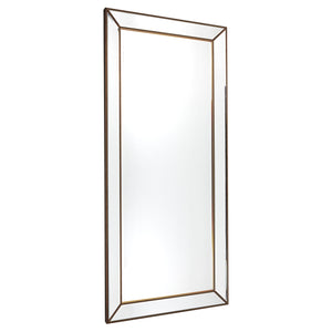 Zeta Floor Mirror - Antique Gold