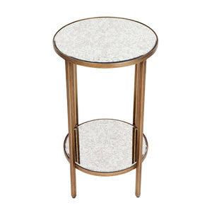 Cafe Lighting and Living Cocktail Mirrored Petite Side Table