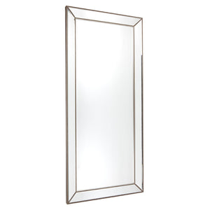 Zeta Floor Mirror - Antique Silver