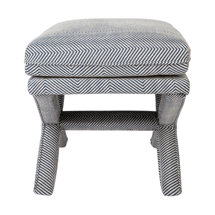 Candace Stool - Chevron Blue Linen