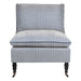 Cafe Lighting and Living Candace Occasional Chair - Chevron Blue Linen