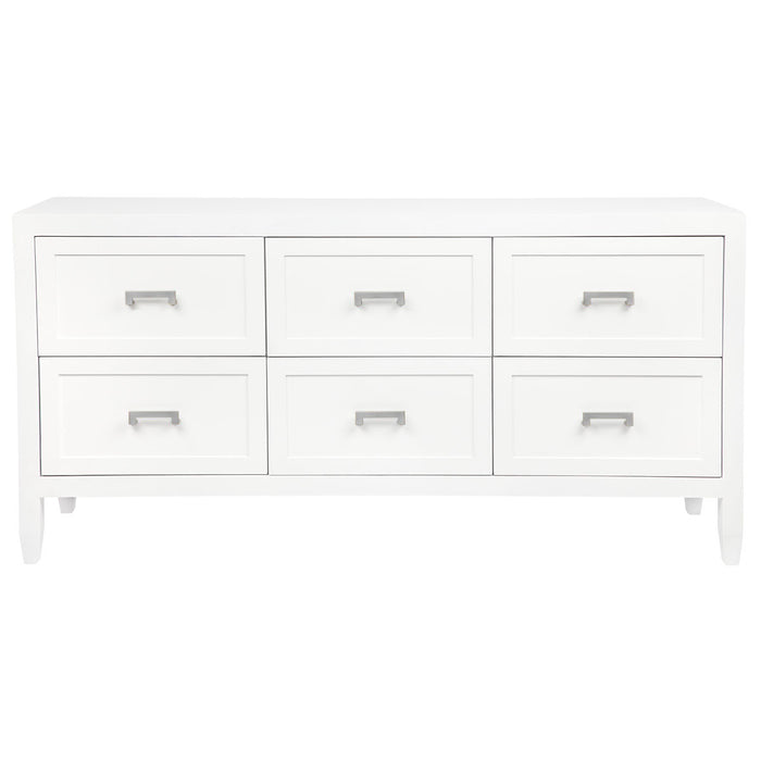 Cafe Lighting and Living Soloman 6 Drawer Chest - White