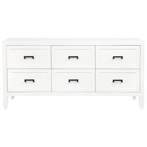 Cafe Lighting and Living Soloman 6 Drawer Chest - White