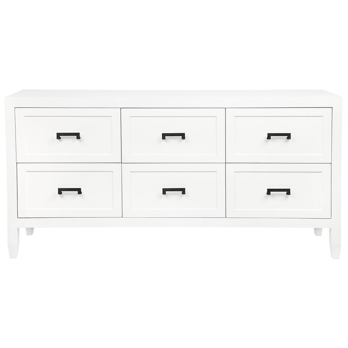 Cafe Lighting and Living Soloman 6 Drawer Chest - White