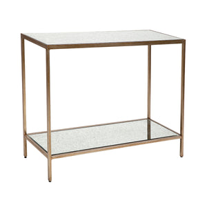 Cafe Lighting and Living Cocktail Mirrored Console Table - Small Antique Gold