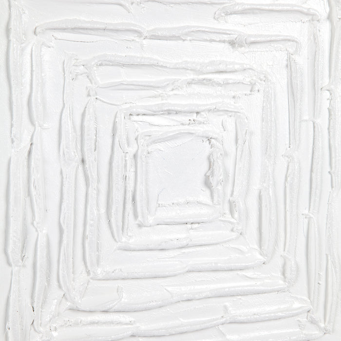 White Vortex Oil On Canvas Painting