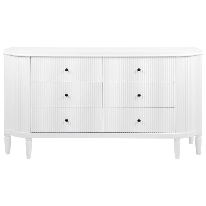 Arielle 6 Drawer Chest - White