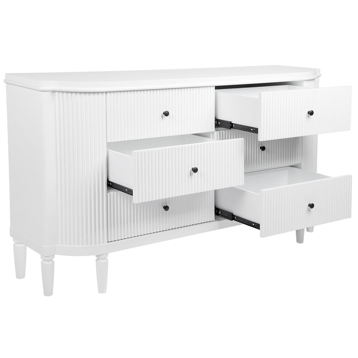 Arielle 6 Drawer Chest - White