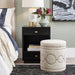 Cafe Lighting and Living Bradshaw Round Storage Stool - Natural Linen