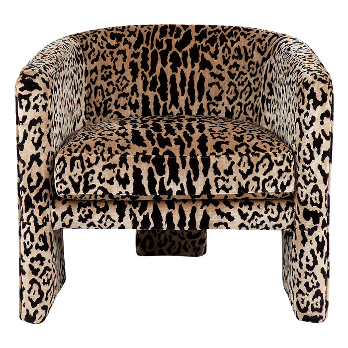 Kylie Arm Chair - Leopard Chenille