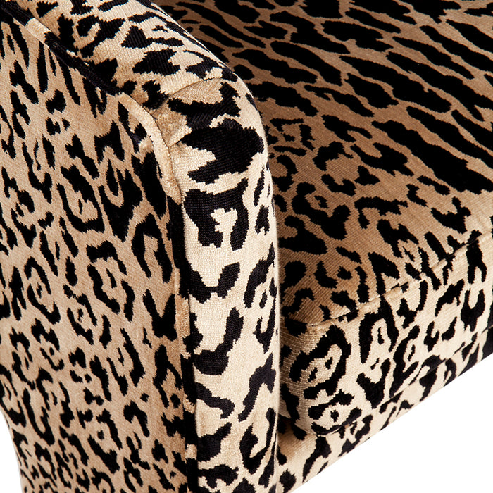 Kylie Arm Chair - Leopard Chenille