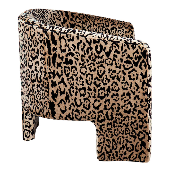 Kylie Arm Chair - Leopard Chenille