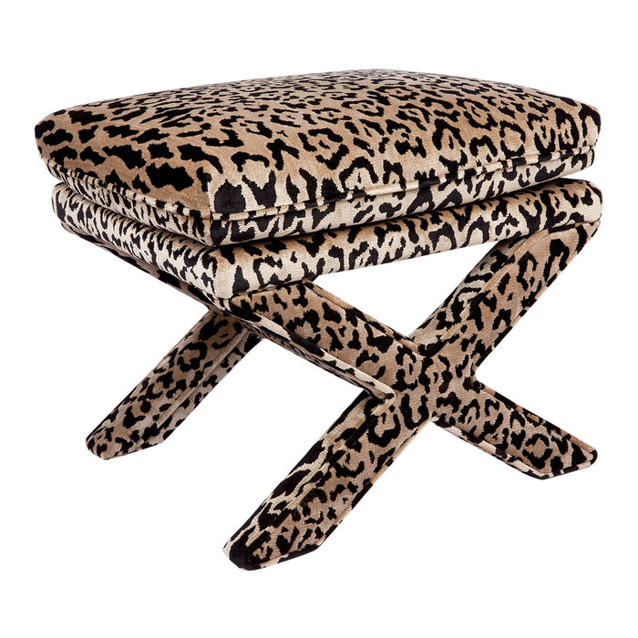 Candace Stool - Leopard Chenille