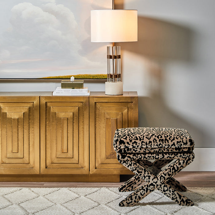 Candace Stool - Leopard Chenille