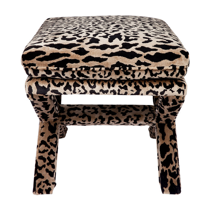 Candace Stool - Leopard Chenille