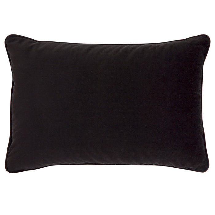 Serene Rectangle Feather Cushion - Leopard Chenille w Black Velvet