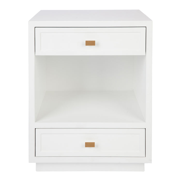 Logan Bedside Table - White