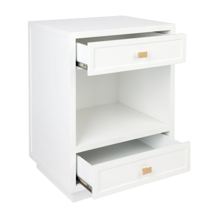 Logan Bedside Table - White