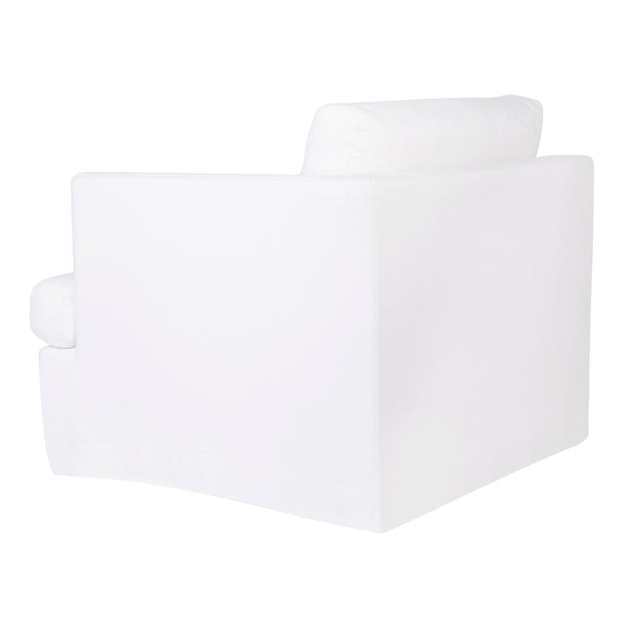 Birkshire Slip Cover Right Arm Facing Seat - White Linen