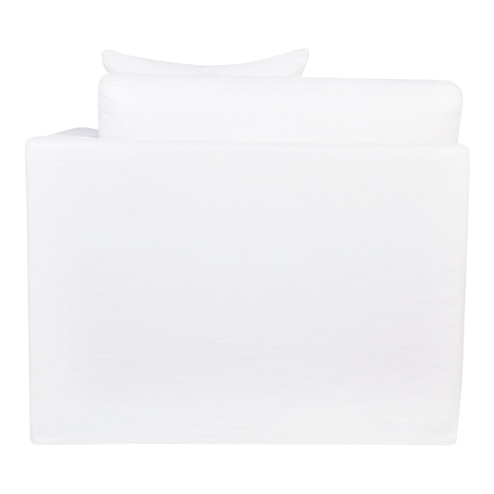 Birkshire Slip Cover Right Arm Facing Seat - White Linen