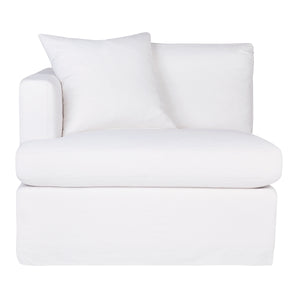 Cafe Lighting and Living Birkshire Slip Cover Left Arm Facing Seat - White Linen
