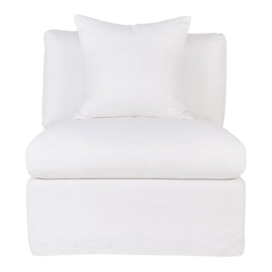 Cafe Lighting and Living Birkshire Slip Cover Occasional Chair - White Linen