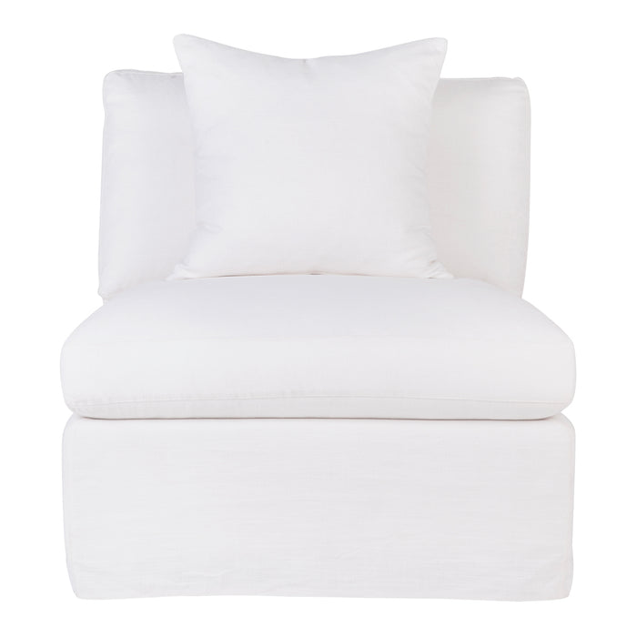 Cafe Lighting and Living Birkshire Slip Cover Occasional Chair - White Linen