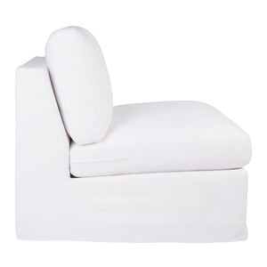 Cafe Lighting and Living Birkshire Slip Cover Occasional Chair - White Linen