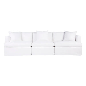 Cafe Lighting and Living Birkshire Slip Cover Modular Sofa - White Linen