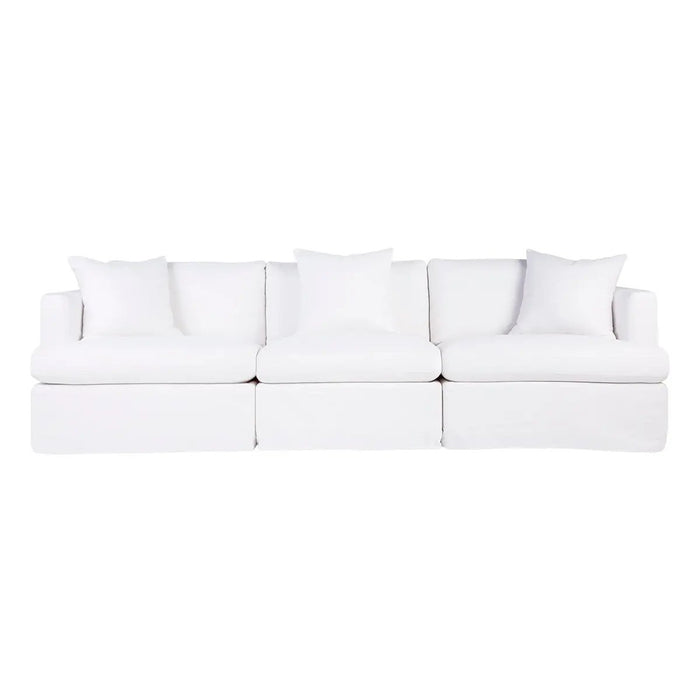 Cafe Lighting and Living Birkshire Slip Cover Modular Sofa - White Linen