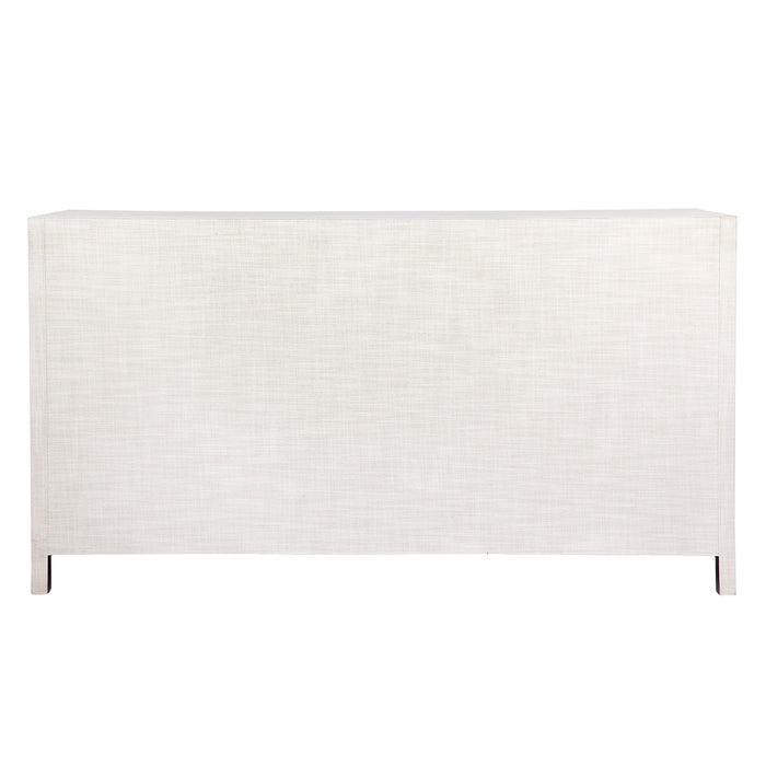 Cafe Lighting and Living Astley 6 Drawer Upholstered Chest - Natural