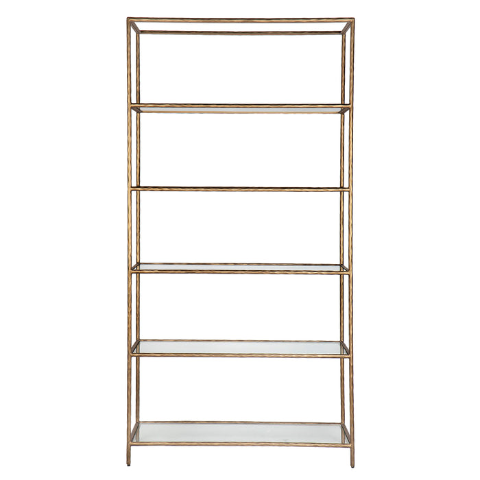 Heston Shelving Unit - Brass