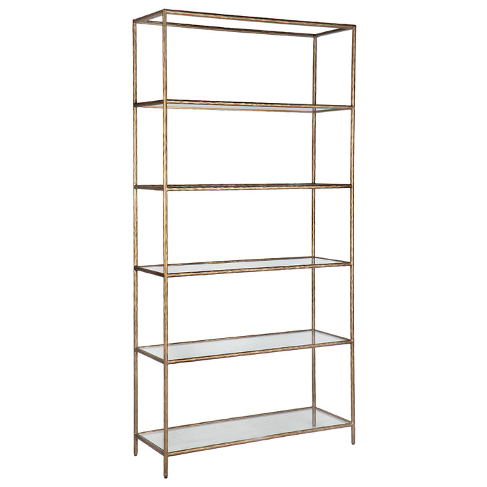 Heston Shelving Unit - Brass