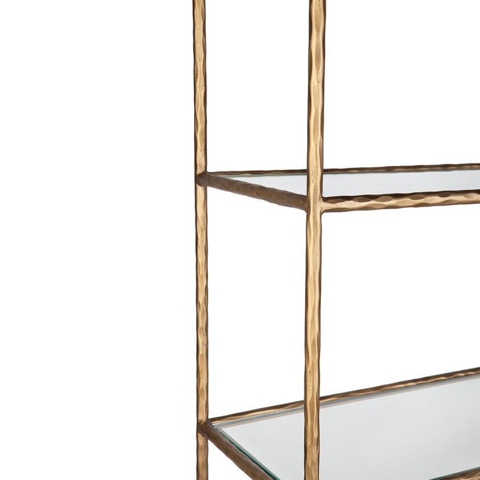 Heston Shelving Unit - Brass