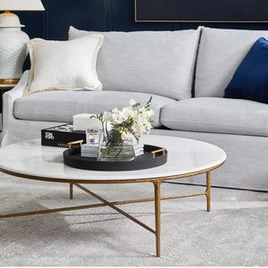 Cafe Lighting and Living Heston Round Marble Coffee Table