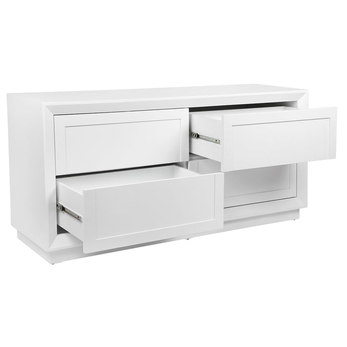 Cafe Lighting and Living Balmain 4 Drawer Oak Chest - White