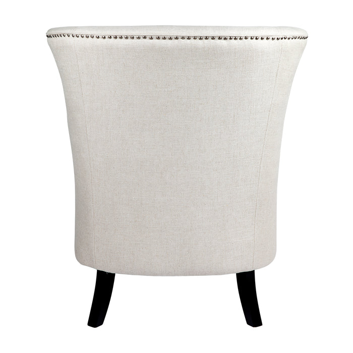 Cafe Lighting and Living Kristian Wing Back Arm Chair - Natural Linen