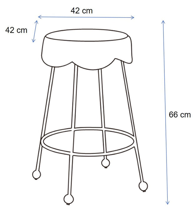 Annabelle Collection - Kitchen / Bar Stool - White Cloud 100