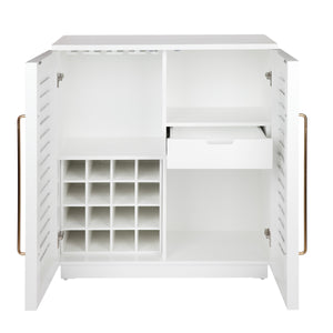 Cafe Lighting and Living Loft Oak Bar Cabinet - White