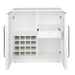 Cafe Lighting and Living Loft Oak Bar Cabinet - White