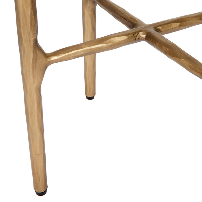 Heston Marble Petite Side Table - Brass