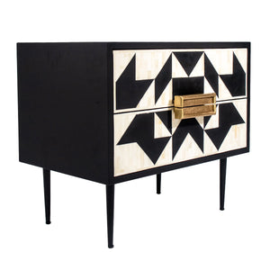 Cafe Lighting and Living Huxley Bone Inlay Bedside Table