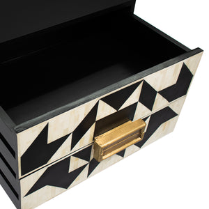 Cafe Lighting and Living Huxley Bone Inlay Bedside Table