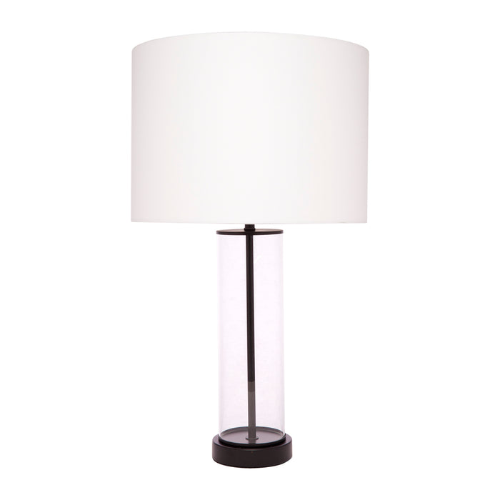 East Side Table Lamp - Black with White Shade