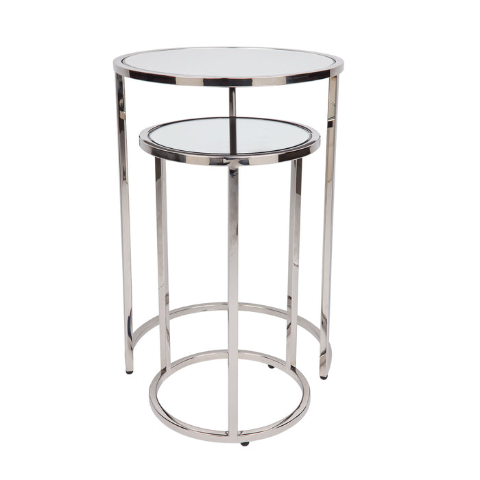 Serene Nesting Side Tables - Nickel