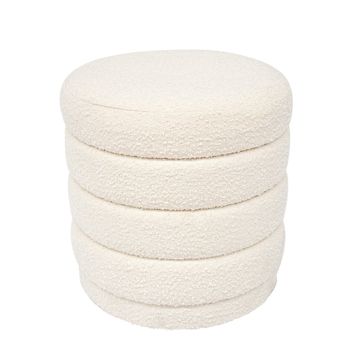 Demi Stool - White Boucle