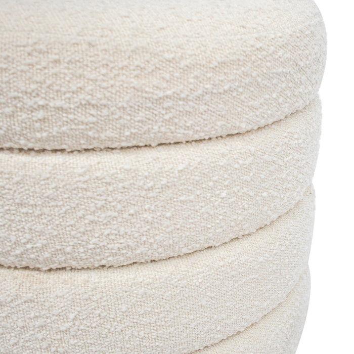 Demi Stool - White Boucle