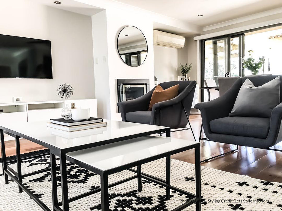 Cocktail Stone Nesting Coffee Tables